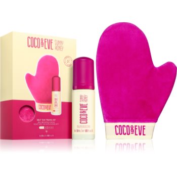 Coco & Eve Sunny Honey Ultimate Glow Travel Kit spumă auto-bronzantă cu mănușă aplicatoare pachet pentru calatorie - imagine 2